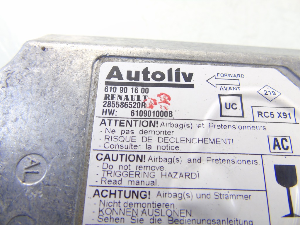 фото №6, Модуль датчик подушка безпеки renault laguna iii 285586520r