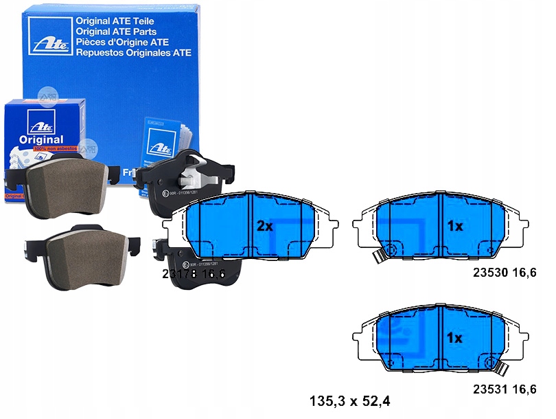 фото №1, Гальмівні колодки гальмівні acura rsx honda civic vii civic v