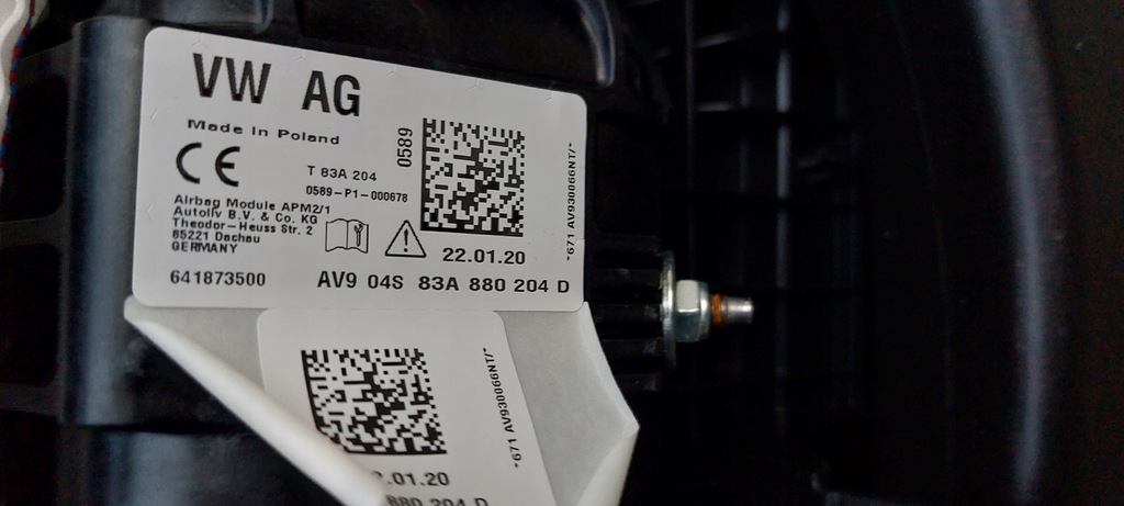 фото №10, Audi q3 83a приборная панель 2x подушка 20r