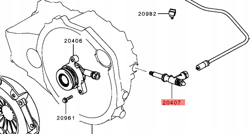 фото №3, Mitsubishi asx outlander lancer шланг трубка адаптер циліндр зчеплення