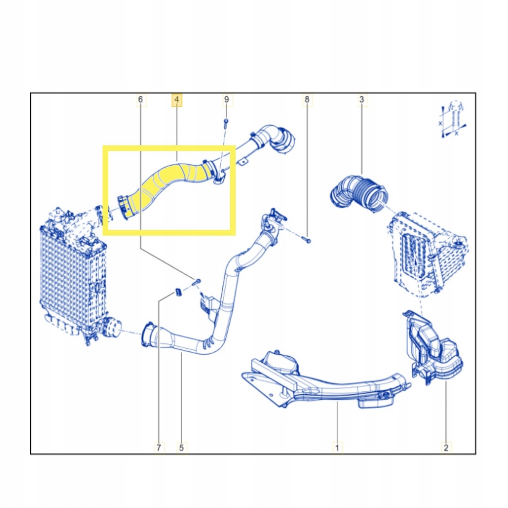 фото №3, Wąż интеркулер renault koleos 1.3 144607fy0a