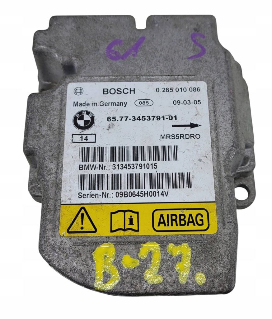 фото №1, Bmw x3 e83 блок керування модуль подушка безпеки 3453791