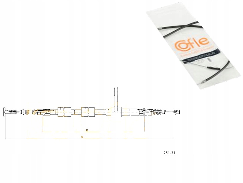 фото №1, Трос гальма ручного alfa romeo 156 2.0 jts 932