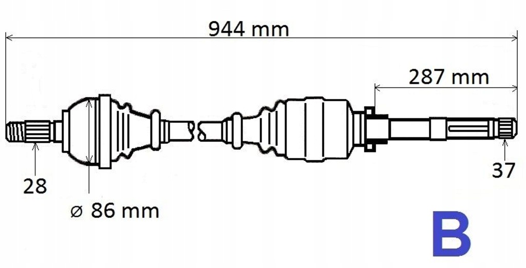 фото №1, Привідний вал права перед citroen c5 aircross 1.5 bluehdi 9811176780
