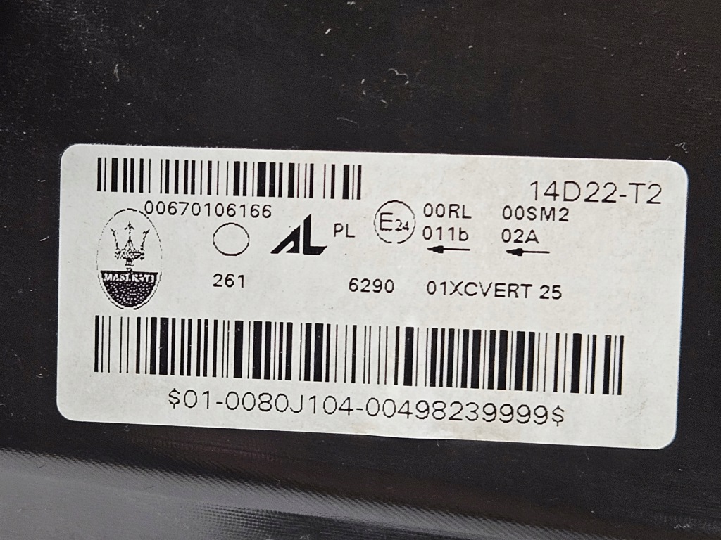 Фара правий передня maserati ghibli рестайлінг  full led 00670106166 Ціна