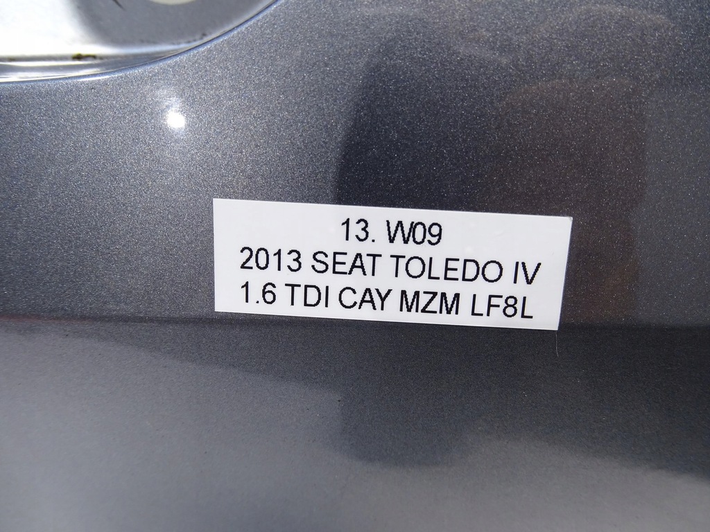 фото №16, Крышка багажника задняя багажника lf8l seat toledo iv 12-15r