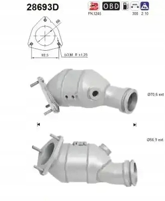 фото №1, Катализатор 28693d as fiat ducato автобус 250_