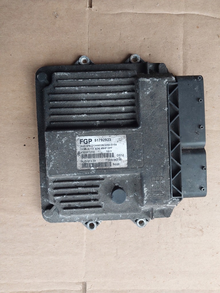 фото №1, Блок управления двигателя fiat doblo 51792923 mjd6f3.d1
