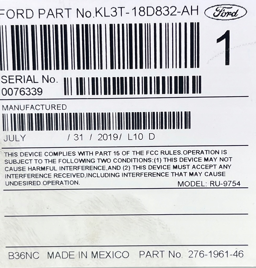 фото №5, Ford f150 lift 17- радіо модуль kl3t-18d832-ah