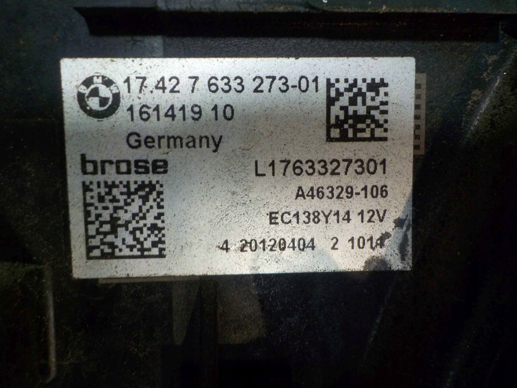 фото №4, Bmw 5 f10 2.0 d 12r вентилятор радиатора 7633273