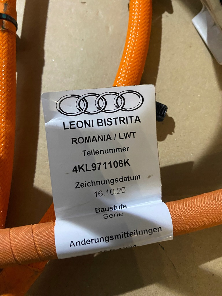 фото №6, Audi q8 e-tron роз'єм заряджання дроти джгут 4kl971106k #