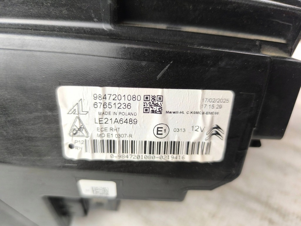 фото №13, Citroen jumpy iii lift 2023-2025 лампа правая full led - europa