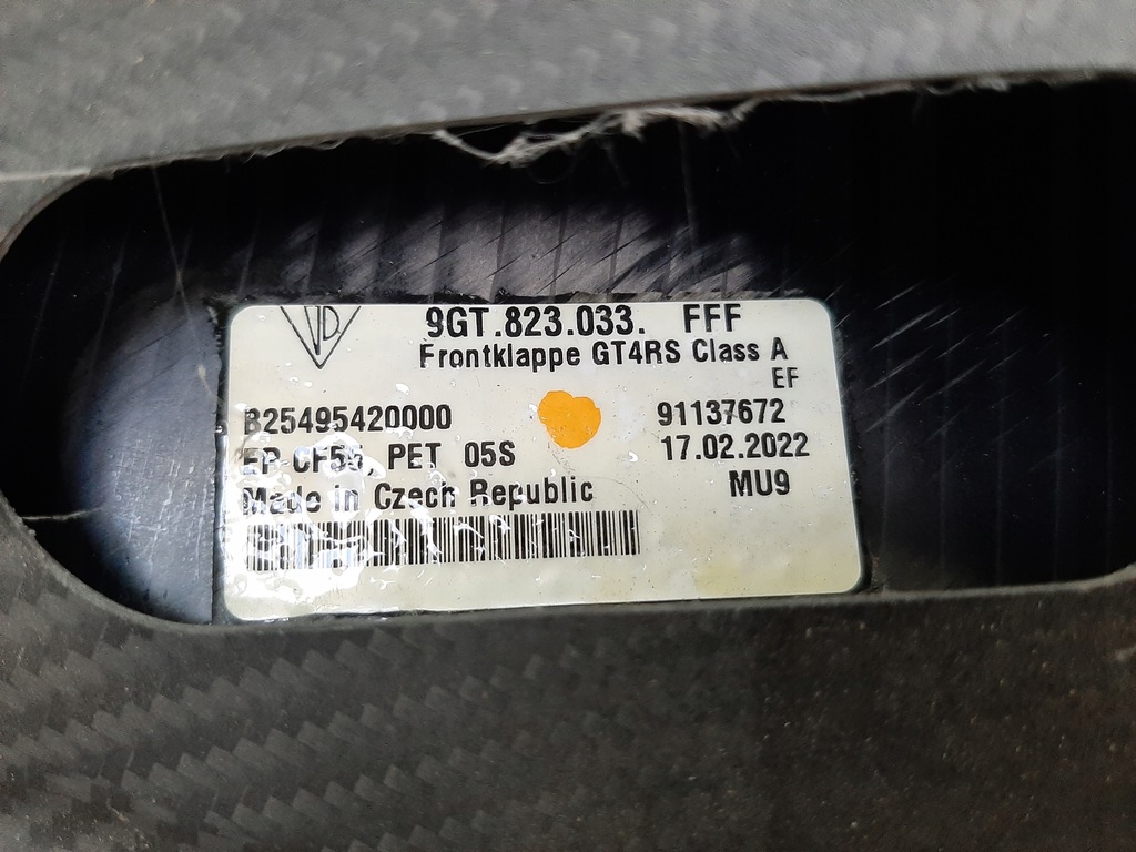 фото №12, Porsche cayman gt4 rs капот кришка кришка багажника карбон перед передня 9gt823033