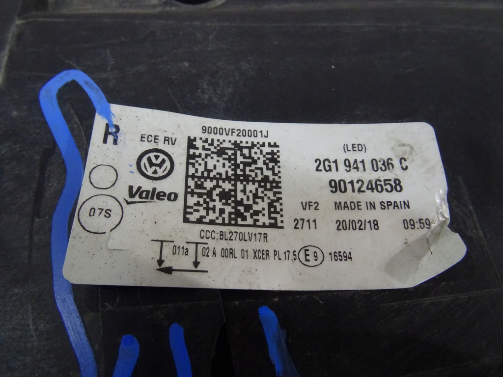 фото №8, Vw polo vi gti 2g0 лампа права перед led 2g1941036c llu
