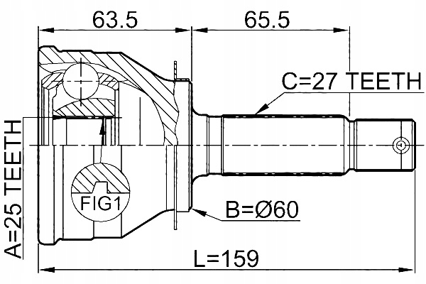 фото №2, Febest шарнір піввісь зовнішній hyundai sonata ef 02 2001-2006 dom