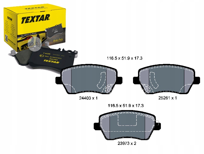 фото №1, Textar гальмівні колодки гальмівні nissan перед micra note 1,