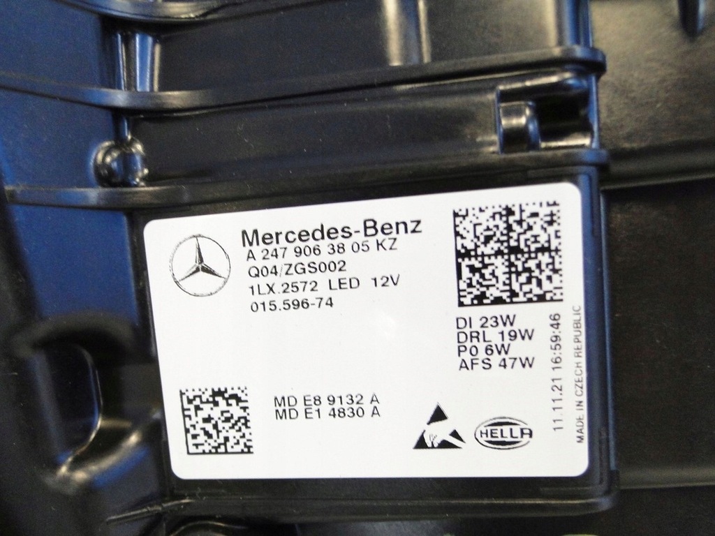 фото №11, Mercedes gla h247 247 лампа правая led high perf