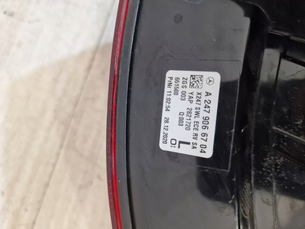 фото №7, Mercedes glb w247 x247 19r+ ліва лампа задня led ory eu !