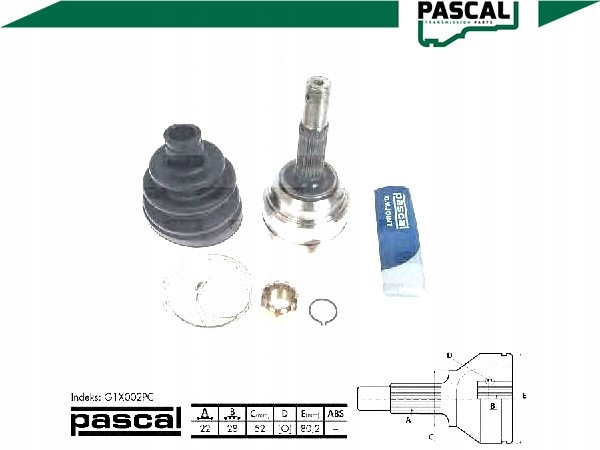 Комплект - набор шарнир приводного [pascal] Цена