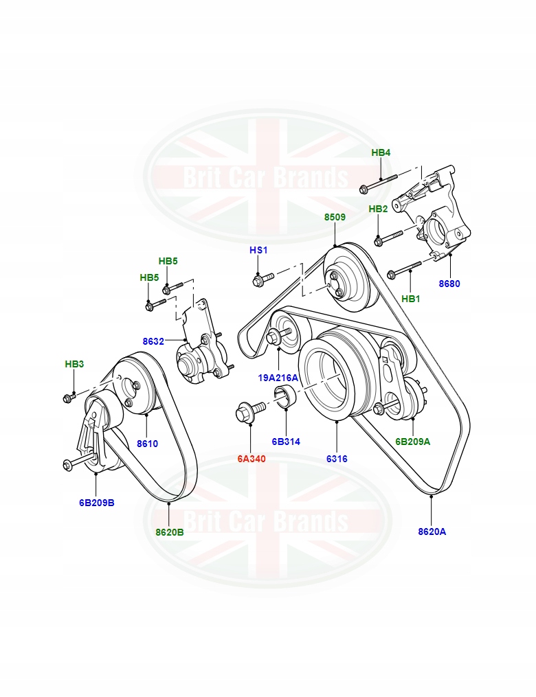 фото №2, Болт колеса шкивный land rover range rover 4.4 v8 бензин 220kw 4677860