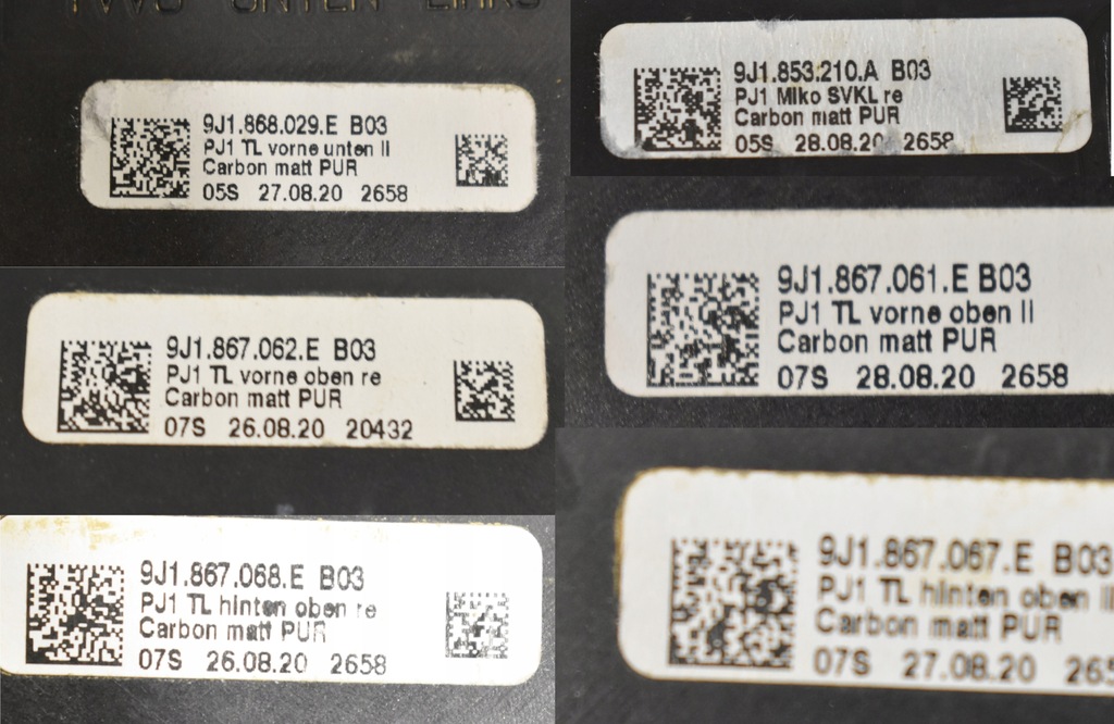 фото №11, Накладки декоры led карбон kpl. porsche taycan 1