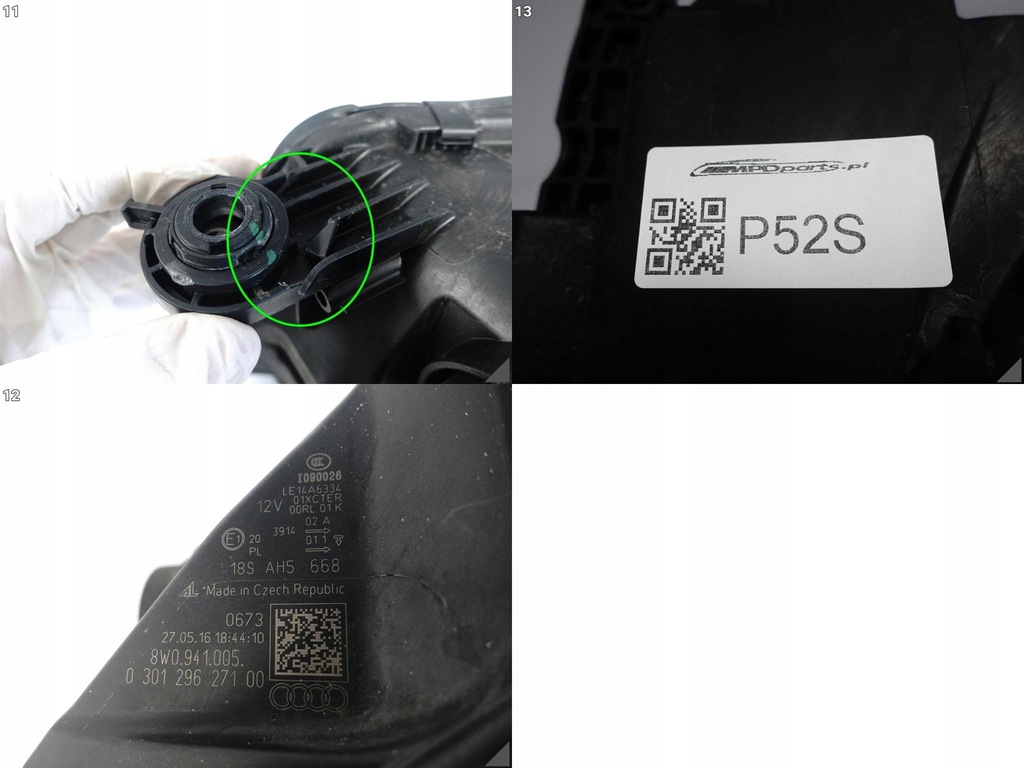 фото №12, Audi a4 s4 8w0 b9 15-19 лампа ксенон+ led левая перед europa 8w0941005