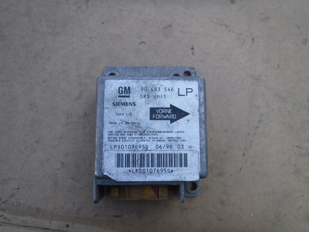 фото №1, Модуль подушка безопасности opel tigra 90483546