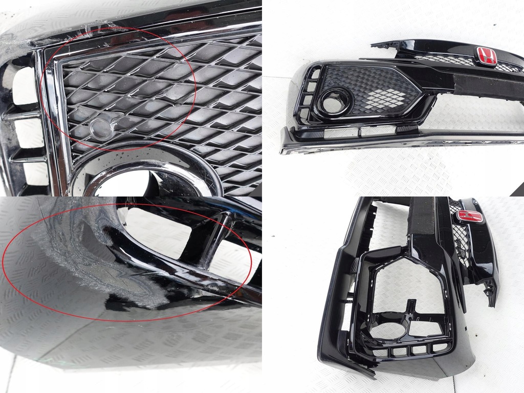 фото №6, Honda civic x 10 type r 17- бампер+ решётка радиатора sprysk