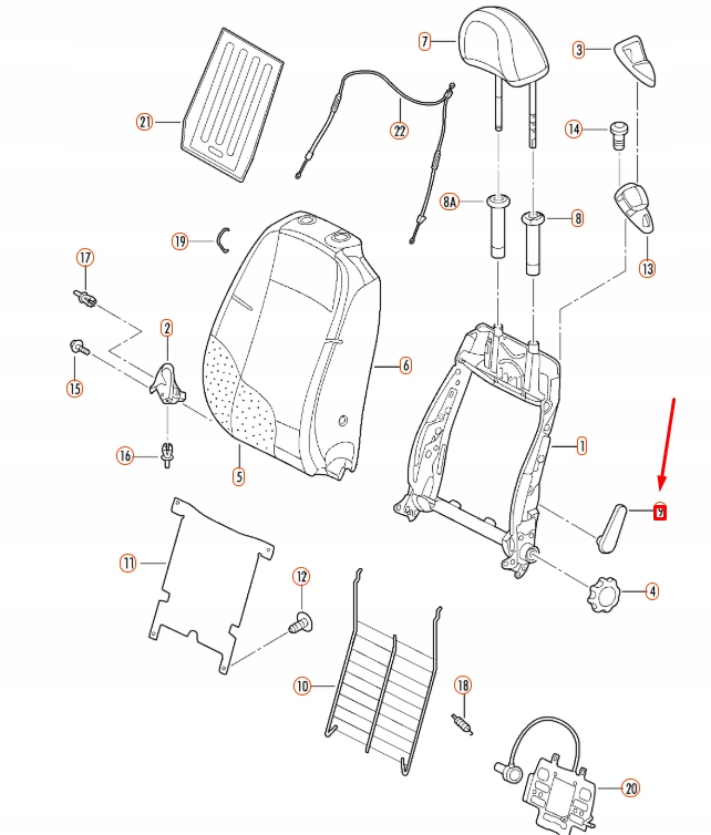 фото №10, Vw beetle a5 передня частина left seat регулювання lever handle 5c6881236px7