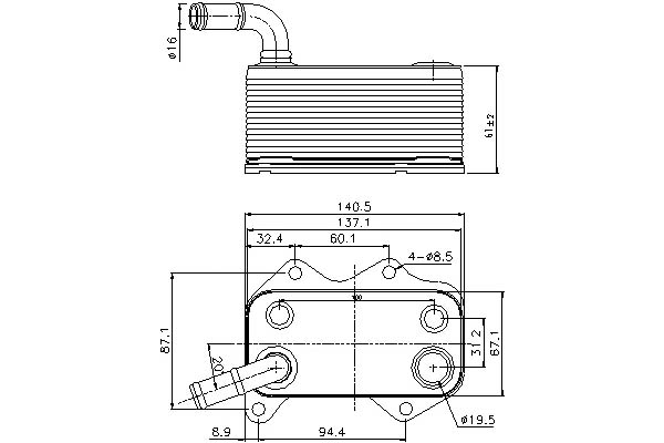 фото №1, Радиатор масла nissens 06d117021c