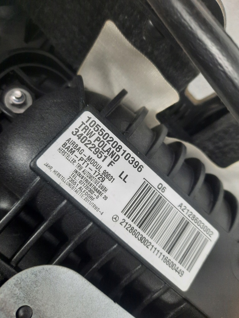 фото №8, Mercedes e-klasa w212 подушка безопасности приборная панель консоль