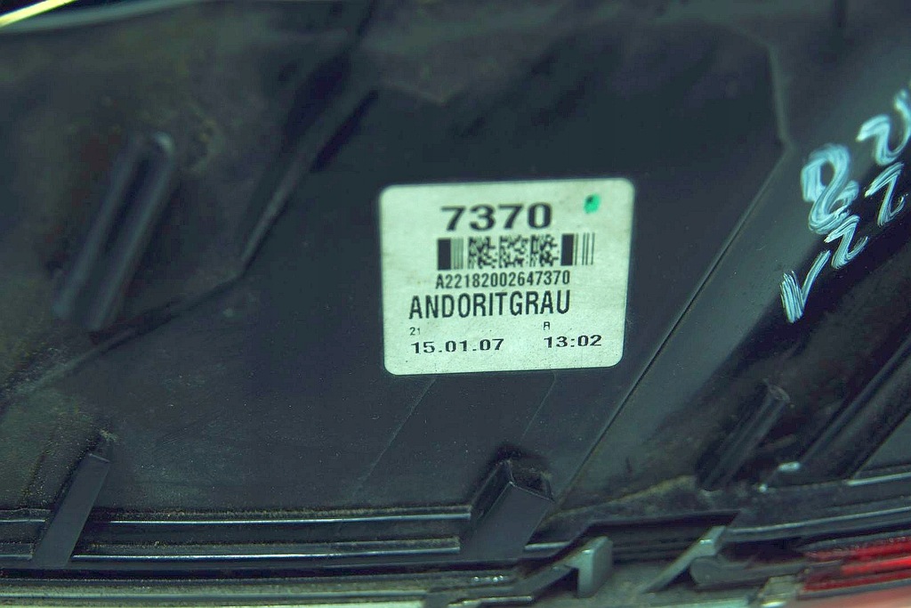 фото №7, Лампа угловая правый задняя оригинальный номер - mercedes w221