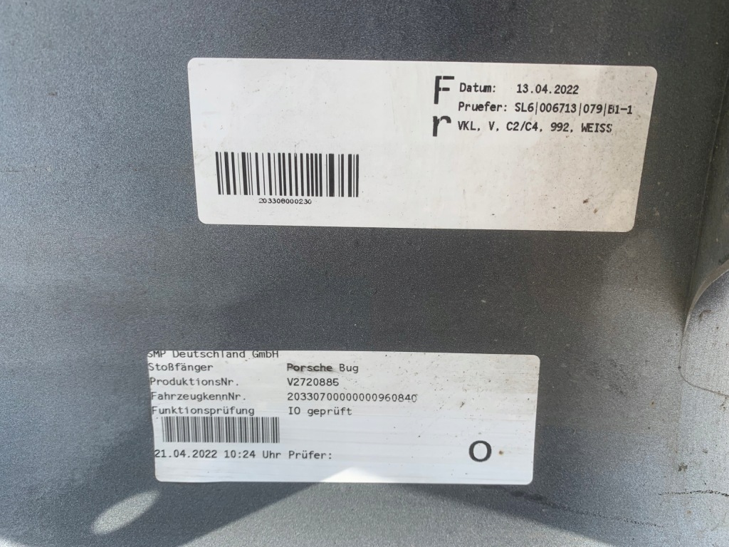 фото №15, Porsche carrera 911 992 c2 c4 бампер перед 18- передній 992807221n