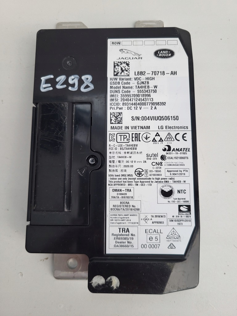 фото №1, Модуль telematic land rover jaguar land rover оригинальный номер l8b2-70718-ah