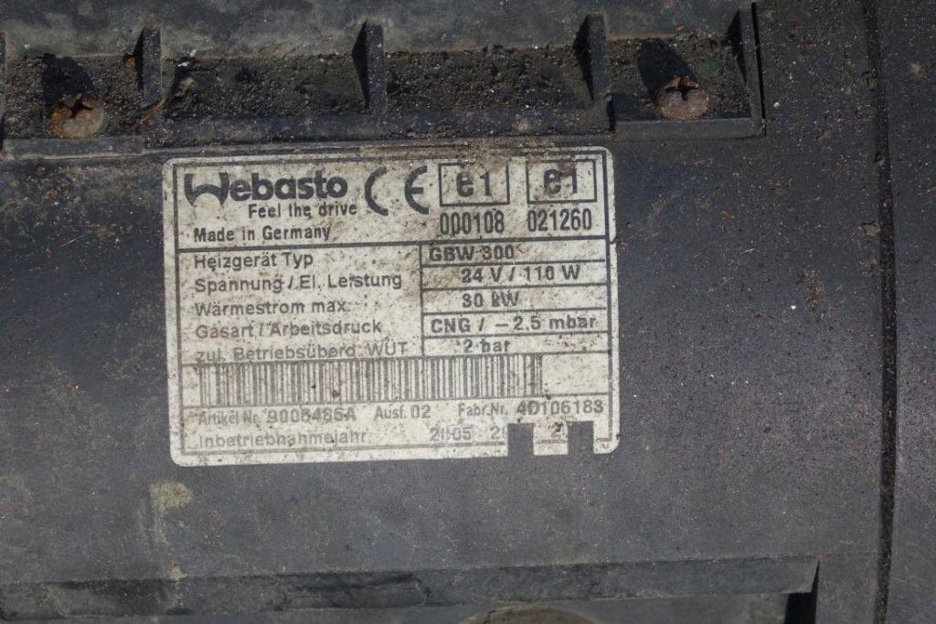Обогреватель стояночный 30kw webasto gbw 300 cng 24v gbw 300 в Украине