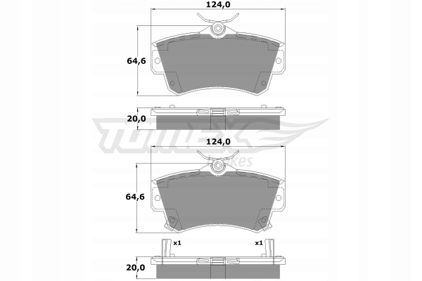 фото №3, Tx14-97 тормозные колодки тормоза перед chrysler pt cruiser