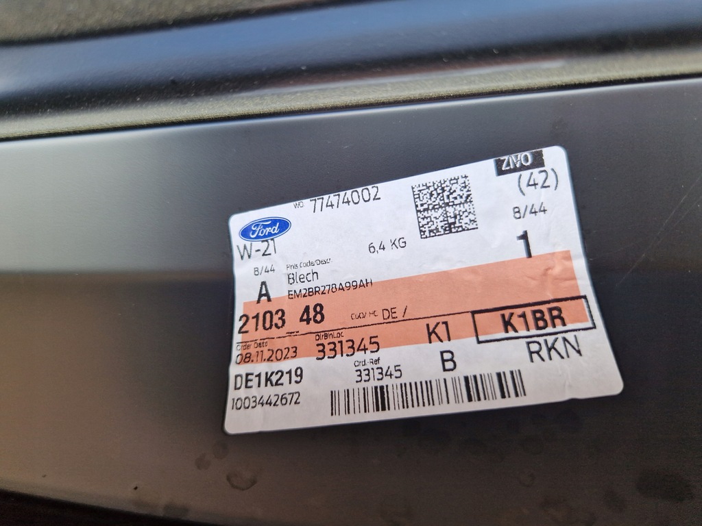 фото №8, Порог левый блок двигателя ford s-max mk2 ii новый org