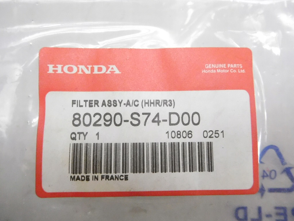 фото №6, Фільтр кондиціонера honda civic vi 80290-s74-d00