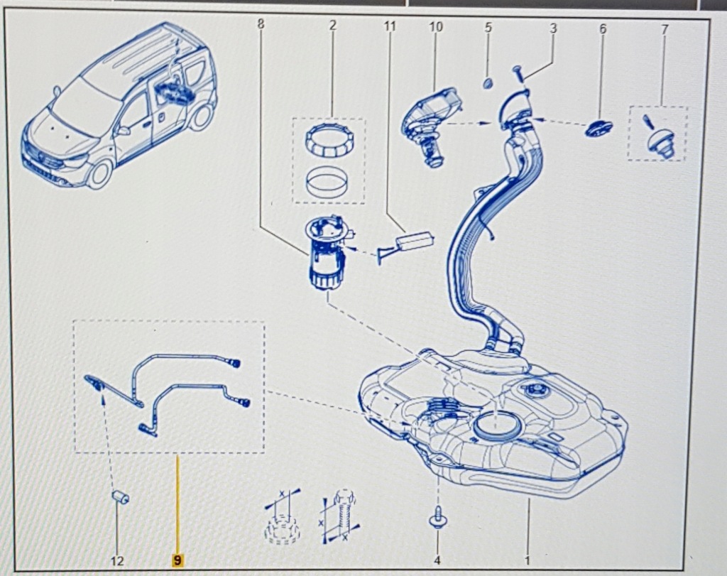Дроти трубка пального комплект  2 штуки dacia or 164469086r Доставка