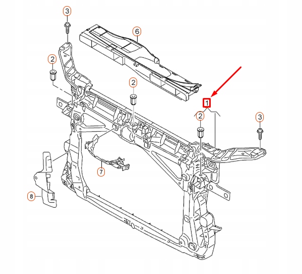 фото №10, Audi a3 8v блокування радіатора рідина охолоджуючий з кронштейн 8v4805588a