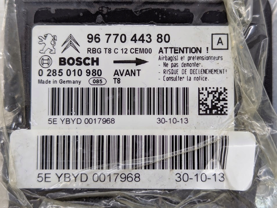 фото №7, Модуль датчик подушка безпеки peugeot 3008 i 9677044380