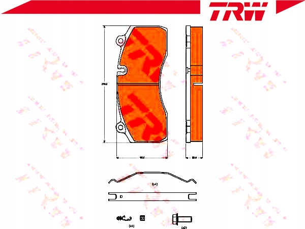 фото №3, Trw тормозные колодки ham. renault перед trucks midlum 06-