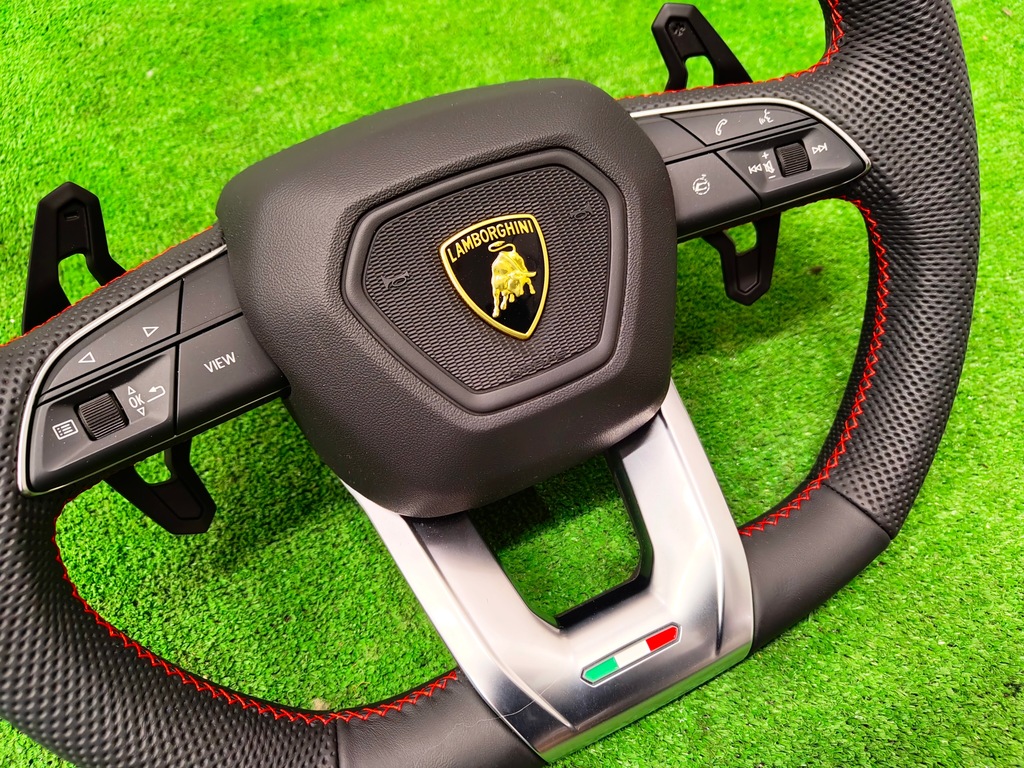 фото №5, Lamborghini urus воздуховод лепестки переключения perforacja czerwona nić