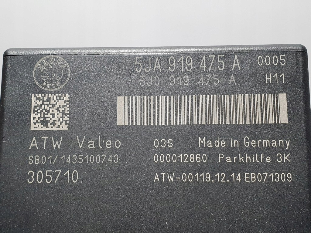 фото №2, Skoda rapid seat toledo модуль pdc блок управления парковки 5ja919475a оригинал