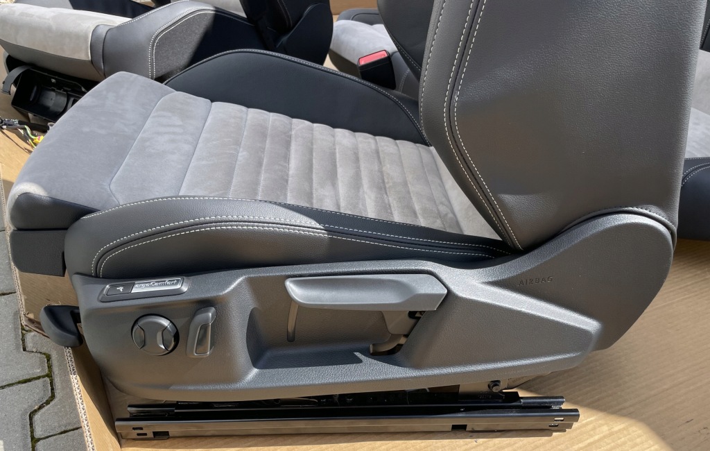 фото №12, Сидіння заднє сидіння passat b8 kombi jak nowe ergo комфорт jak nowe шкіра alcantar