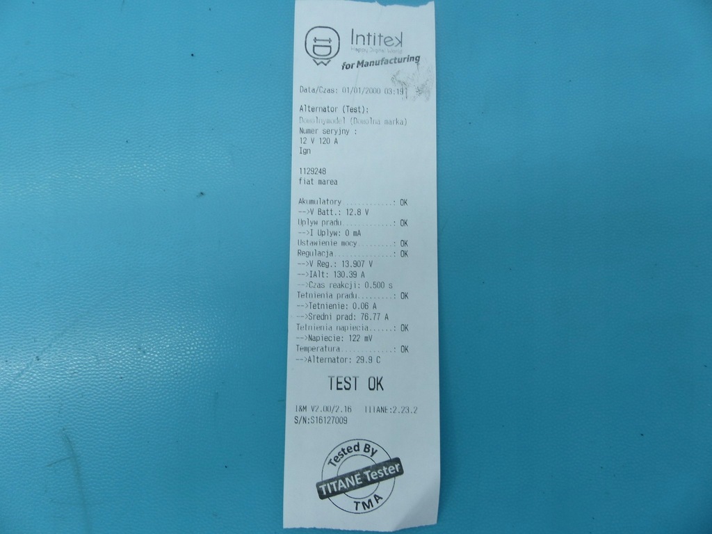 фото №7, Test генератор fiat marea 1.9 jtd