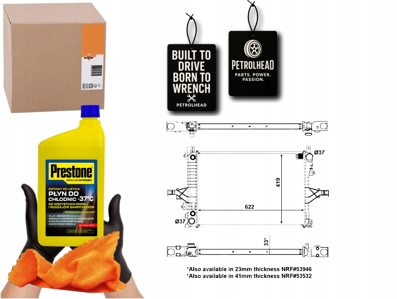 фото №1, Радиатор volvo c70 s60 s80 v70 ii xc70 nrf #petrolhead pro+ kit5