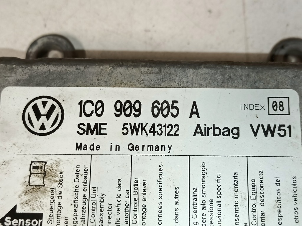 фото №4, Модуль блок керування подушка безпеки vw 1c0909605a