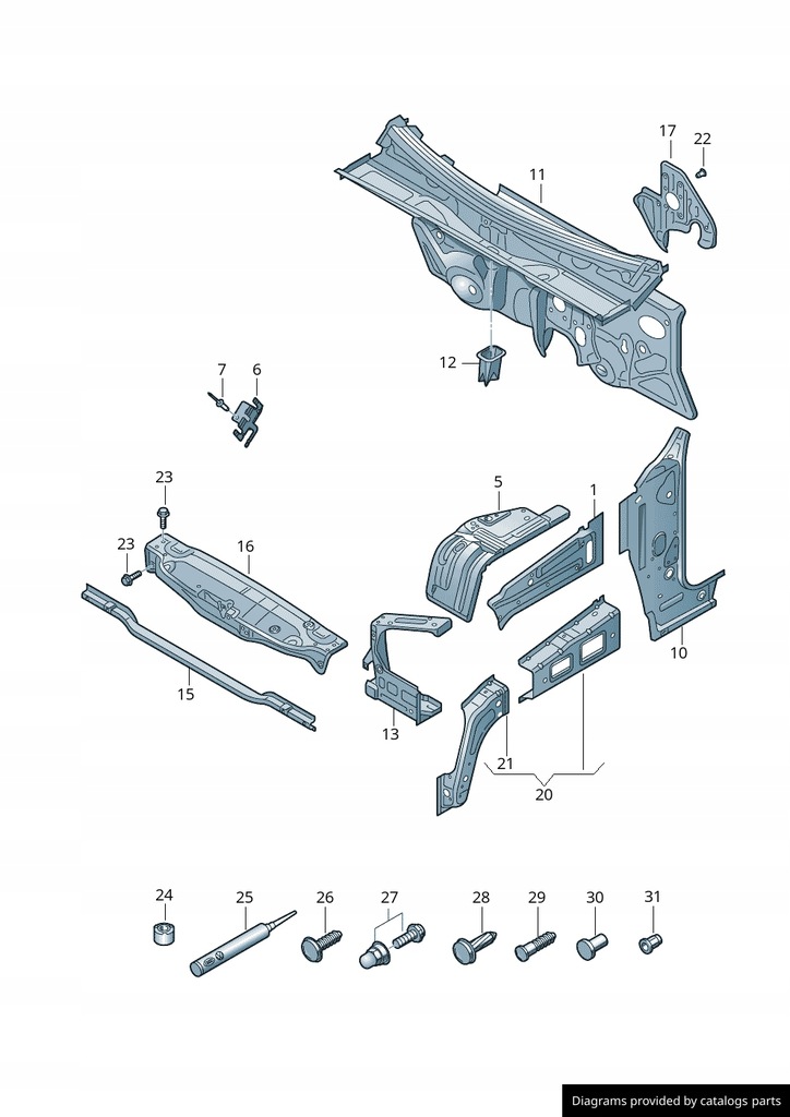 фото №8, Vw amarok 2h0 2h6 amarok блок двигателя ниша левая левый
