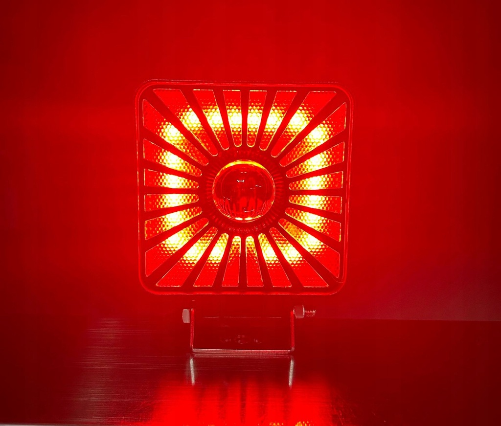 фото №13, Rgb лампа светодиодная рабочая противотуманная фара 18w rgb функции świecenia dc9-80v квадрат